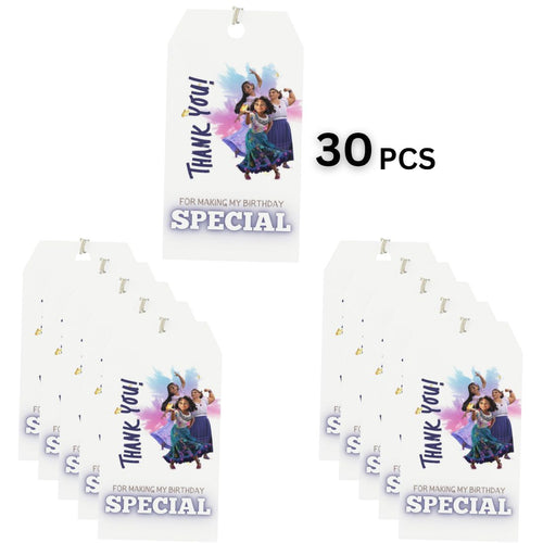 Load image into Gallery viewer, Encanto Theme Birthday Favour Tags (2 x 3.5 inches/250 GSM Cardstock/Mixcolour/30Pcs)
