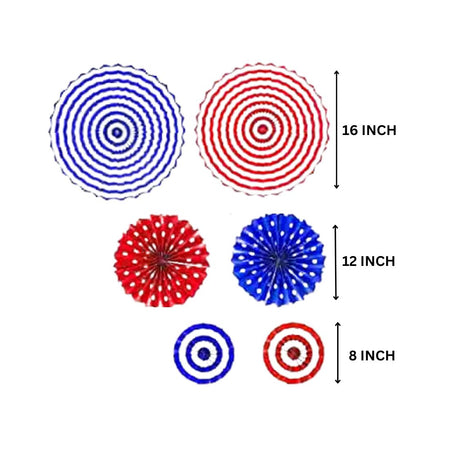 Paper Fan Mix Design Decoration for Birthday Decoration, Birthday Party, Wall Decoration, Hanging Decoration