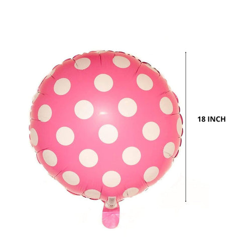 Load image into Gallery viewer, Round Shape Pink Polka Dot Foil Balloon
