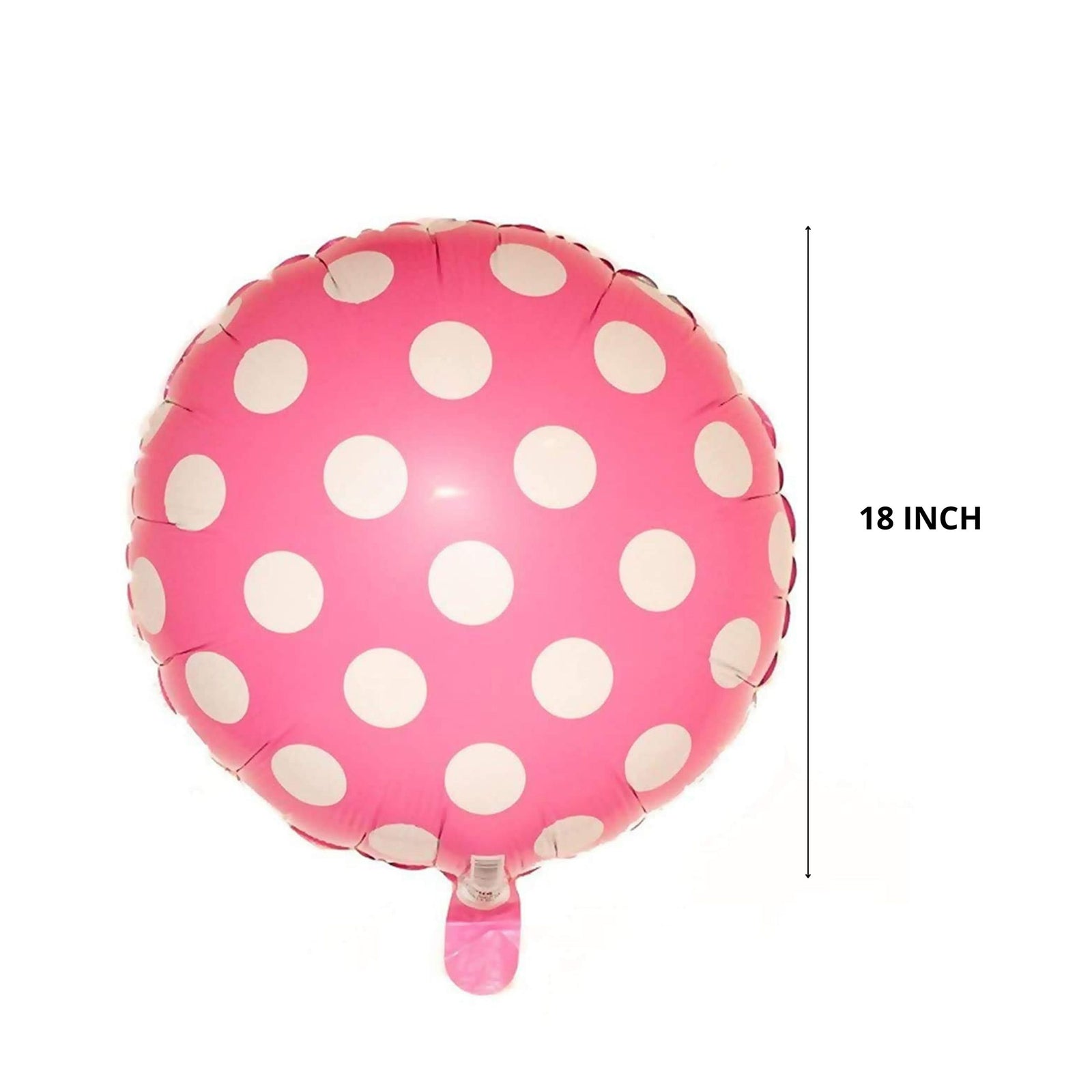 Round Shape Pink Polka Dot Foil Balloon