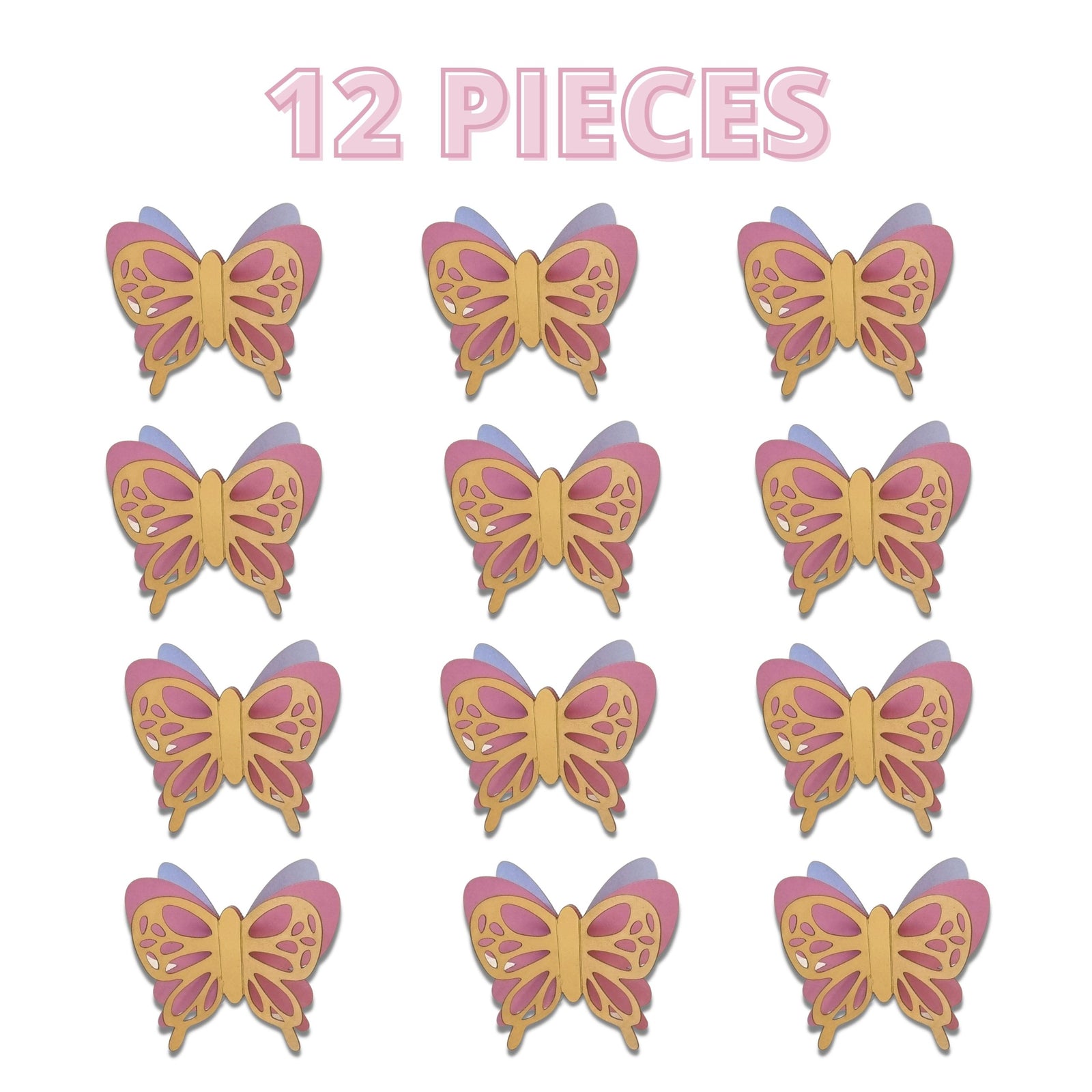 3D Butterfly Wall Decoration (12 PCS)