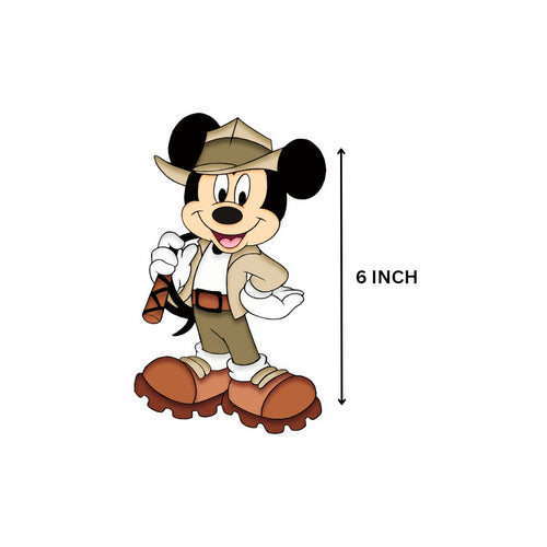 Load image into Gallery viewer, Mickey Safari Theme Cutout (6 inches/250 GSM Cardstock/Mixcolour/12Pcs)
