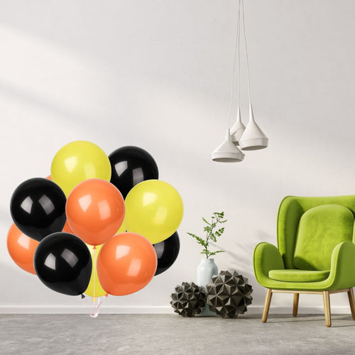 Load image into Gallery viewer, Yellow/Orange/Black Balloons for Construction Theme - 100 Pcs
