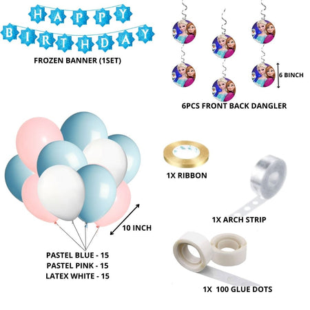 Frozen Theme Birthday/Dangler Decoration DIY Kit (55 Pcs)