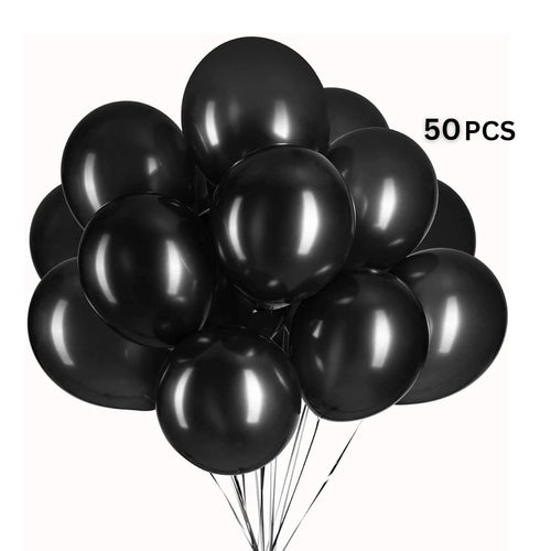 Load image into Gallery viewer, Latex Balloons(Black) 10&quot; (Pack of 50)
