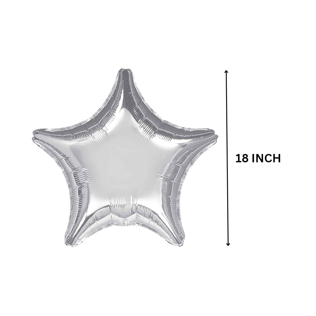 5" Silver Star Foil Balloon for Birthday Party, Anniversary Pack of 10