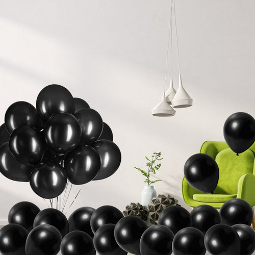 Load image into Gallery viewer, Latex Balloons(Black) 10&quot; (Pack of 50)
