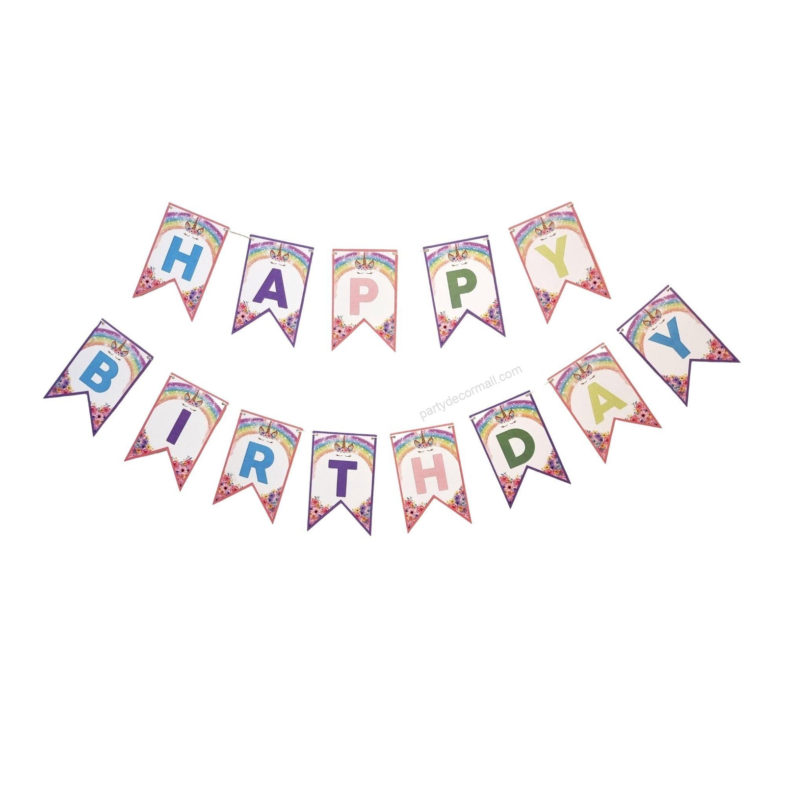 Unicorn Theme Birthday Decoration Banner for Kids Birthday Party