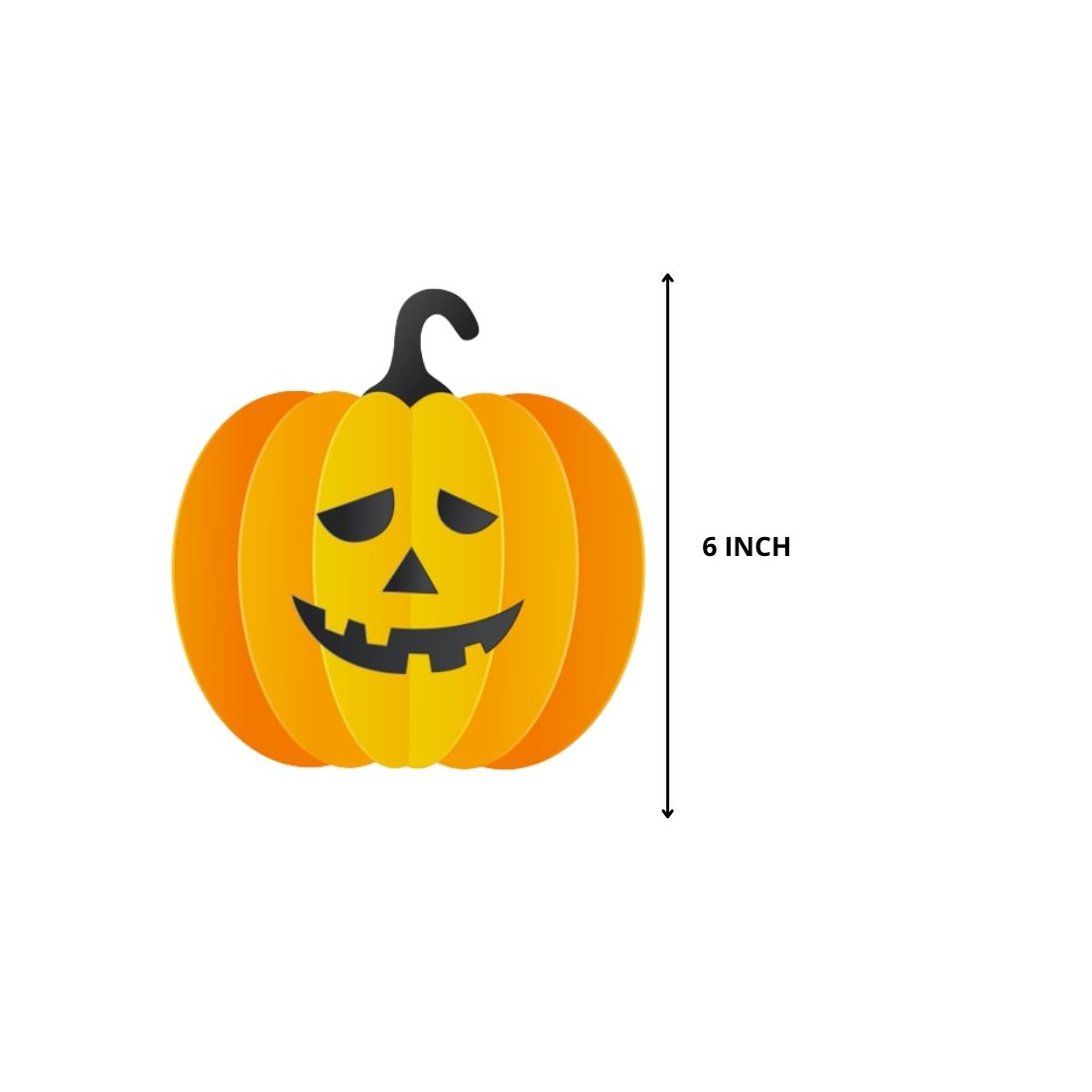 Halloween Banner and Dangler - (6 inches/250 GSM Cardstock/Orange, White, Black, Yellow, 20 Pieces)