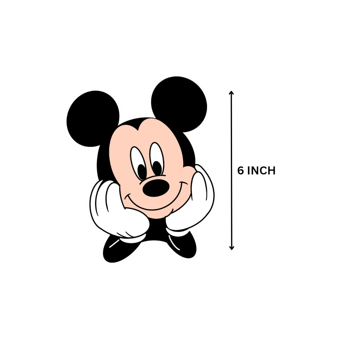 Mickey Minnie Theme Cutout (6 inches/250 GSM Cardstock/Mixcolour/12Pcs)