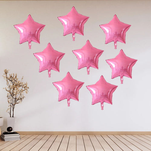 Load image into Gallery viewer, 18″ Dark Pink Star Foil Balloon for Birthday Party, Anniversary Pack of 10
