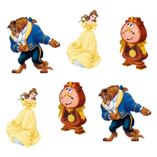 Load image into Gallery viewer, Beauty And The Beast Theme Cutout (6 inches/250 GSM Cardstock/Mixcolour/12Pcs)
