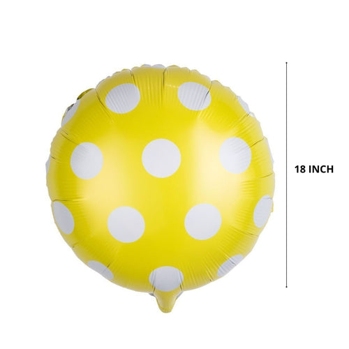 Load image into Gallery viewer, Round Shape Yellow Polka Dot Foil Balloon
