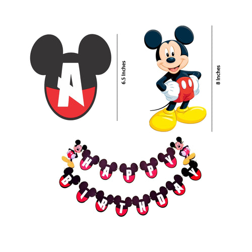 Load image into Gallery viewer, Mickey Mouse Birthday Decoration Kit For Balloon Set for Birthday Decoration - Red, Yellow and Black Balloons for Decoration(50 PCS)
