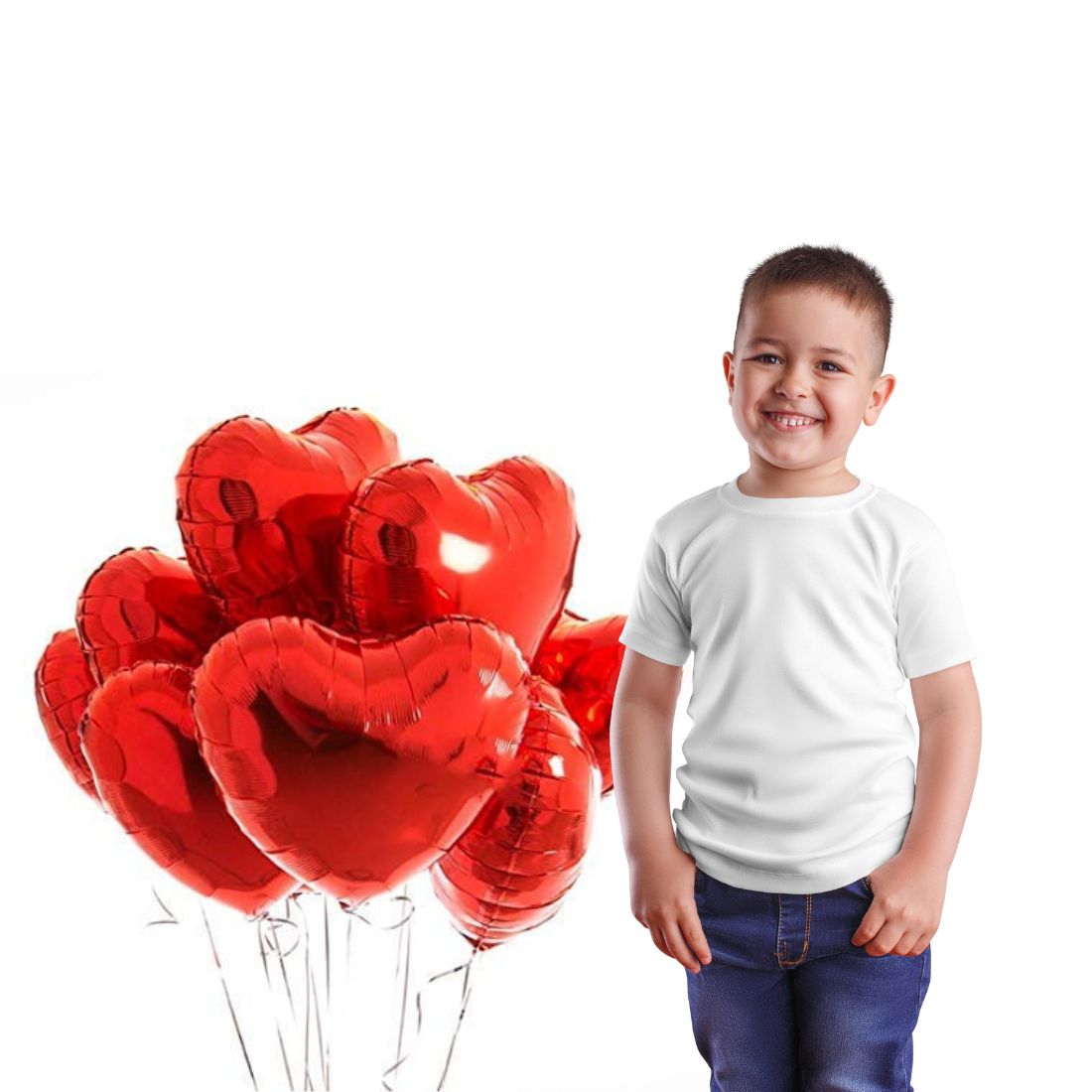Party Decor Mall Red Heart Shape Foil Balloon 5" inch for Anniversary, Valentine Party &amp; Birthday Party Pack of 10
