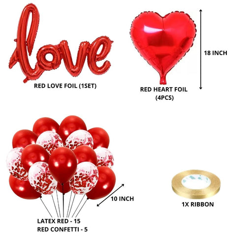 Load image into Gallery viewer, Valentine&#39;s / Anniversary / Love Decoration Kit (Red) -
