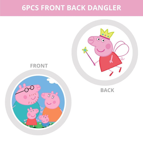 Load image into Gallery viewer, Peppa Pig Dangler/Wall Hanging Birthday Decoration – (6 Pieces)
