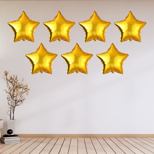 Load image into Gallery viewer, Star Gold 10&quot; inch Foil Balloon for Happy Birthday Party Decoration, Anniversary Party Pack of 10

