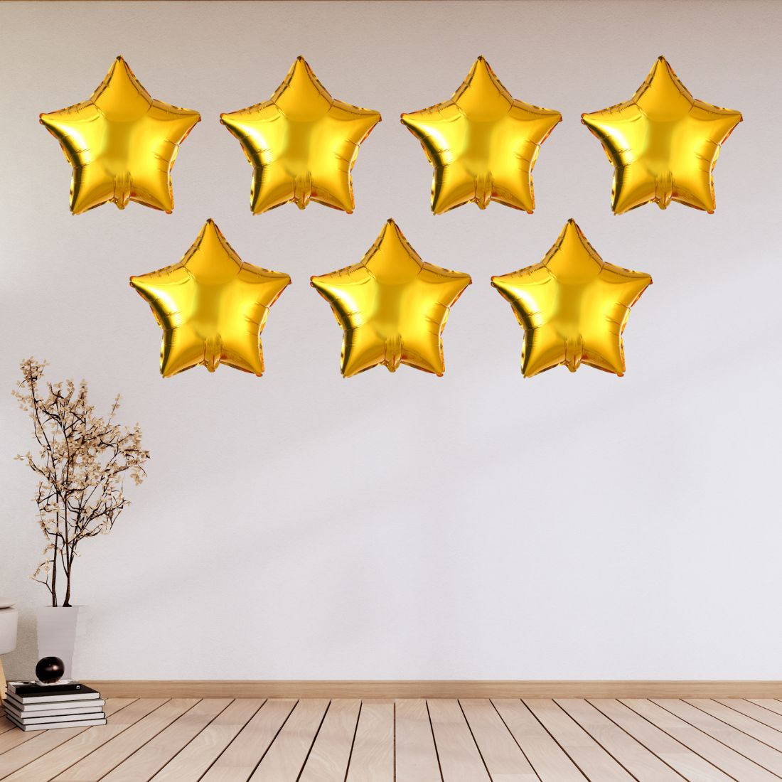 Star Gold 10" inch Foil Balloon for Happy Birthday Party Decoration, Anniversary Party Pack of 10