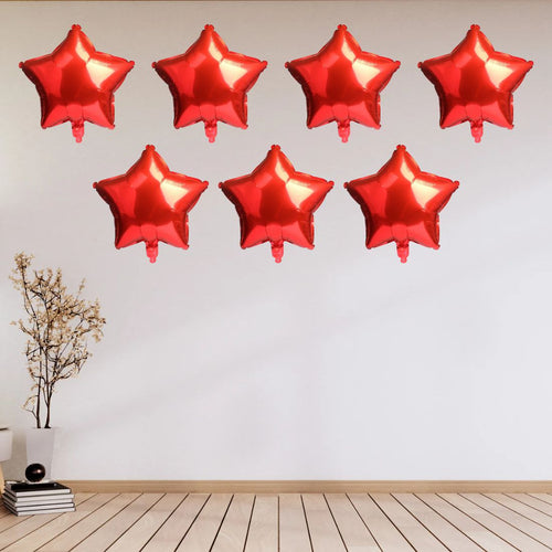 Load image into Gallery viewer, Star Red 10″ inch Foil Balloon for Happy Birthday Party Decoration, Anniversary Party &amp; Valentine Day Pack of 10
