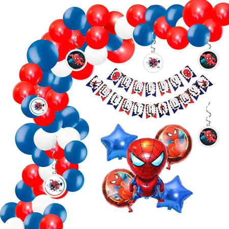 Spider Superhero Theme Birthday Balloon Decoration DIY Kit (59Pcs)