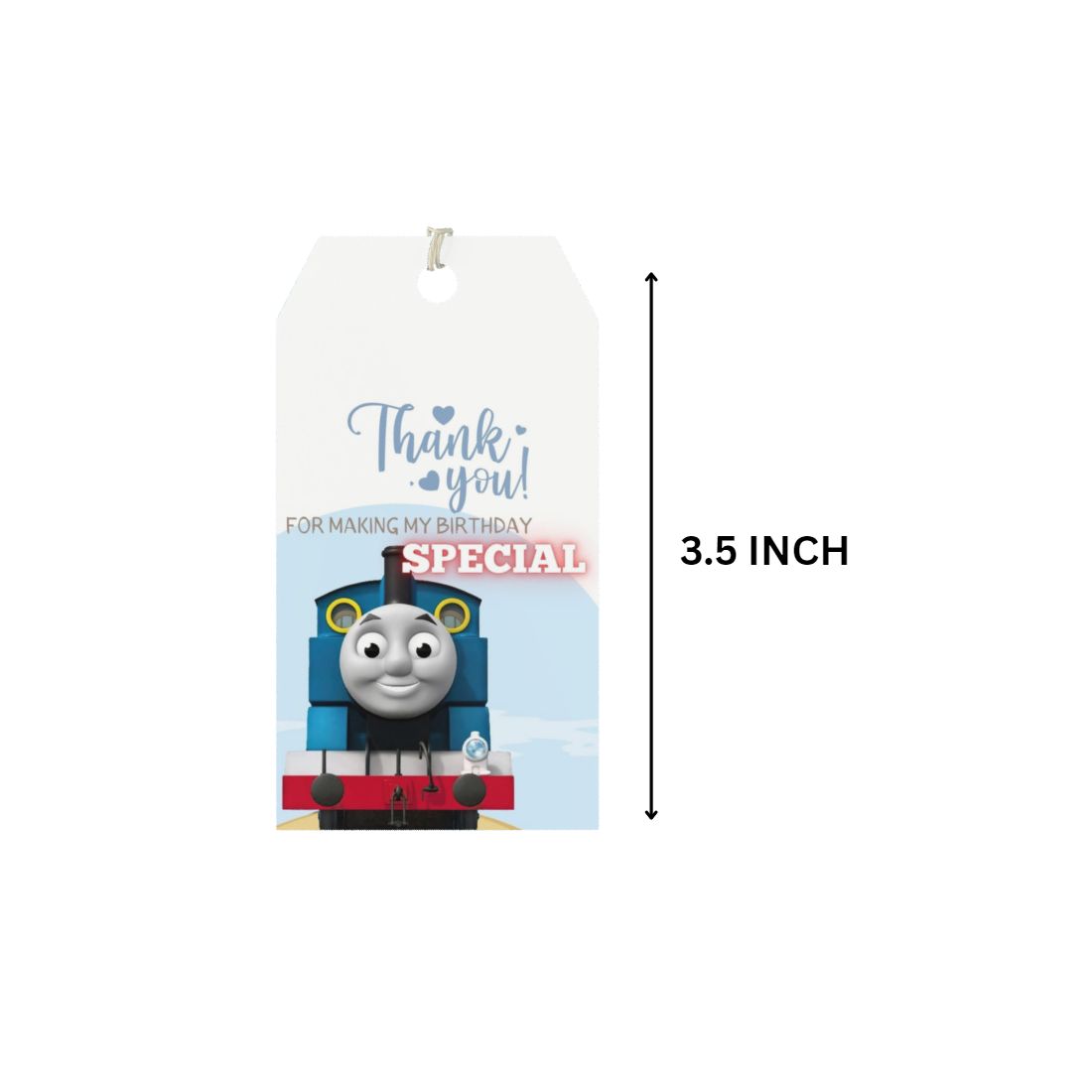 Thomas The Train Theme Birthday Favour Tags (2 x 3.5 inches/250 GSM Cardstock/Mixcolour/30Pcs)