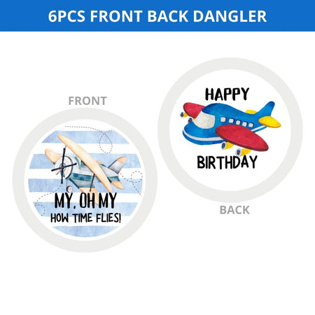 Aeroplane Dangler/Wall Hanging Birthday Decoration – (6 Pieces)