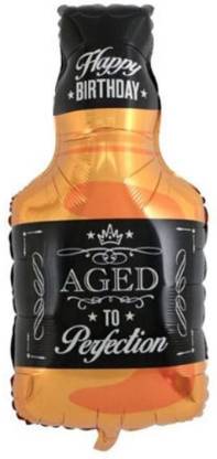 Printed Happy Birthday Aged To perfection Bottle Party Foil Balloon