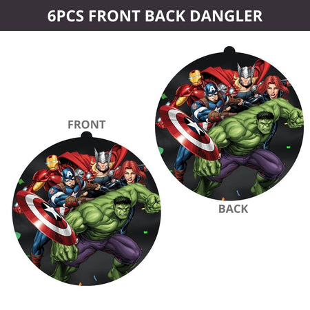 Avengers Dangler/Wall Hanging Birthday Decoration – (6 Pieces)