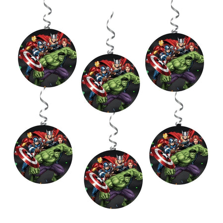 Avengers Dangler/Wall Hanging Birthday Decoration – (6 Pieces)