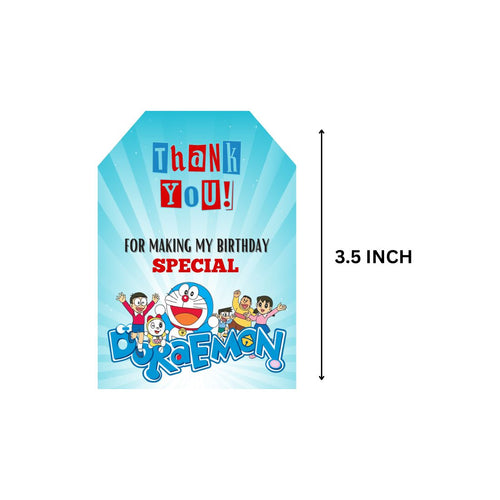 Load image into Gallery viewer, Doraemon Theme Birthday Favour Tags (2 x 3.5 inches/250 GSM Cardstock/Mixcolour/30Pcs)

