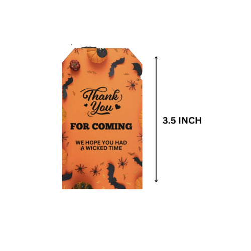 Load image into Gallery viewer, Halloween Theme Party Favour Tags - (3.5 Inches/250 GSM Cardstock/Orange, Black , &amp; Yellow/30 Pcs)
