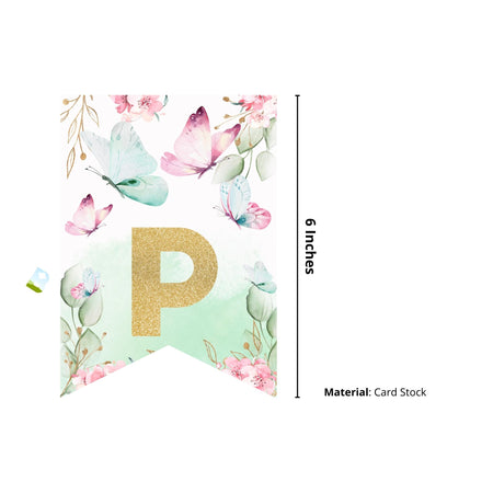 Happy Birthday Banner - Butterfly