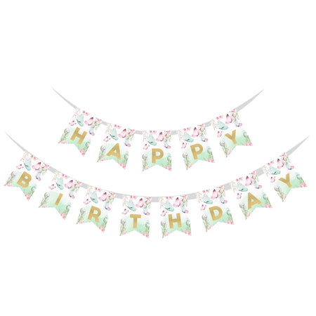 Happy Birthday Banner - Butterfly