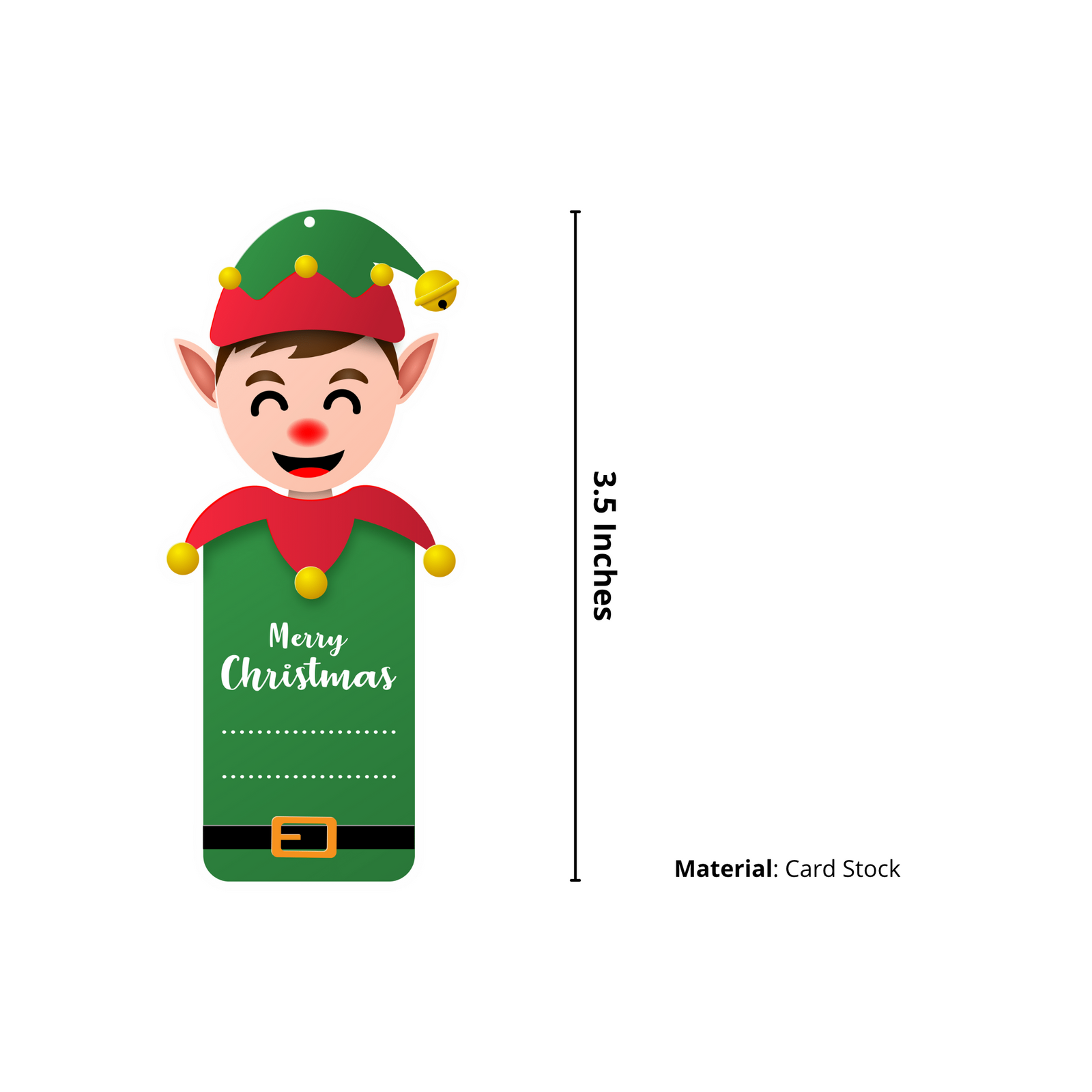 Christmas Tag/Gift tags (3.5 Inches/250 GSM Cardstock/Assorted/20 Pieces)