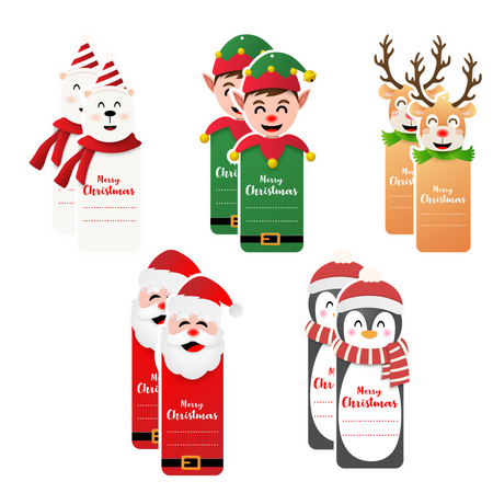 Christmas Tag/Gift tags (3.5 Inches/250 GSM Cardstock/Assorted/20 Pieces)