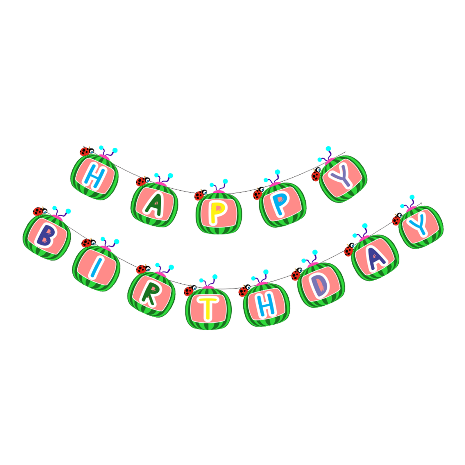 Cocomelon Banner/Bunting (13 Pcs) – PartyDecor Mall