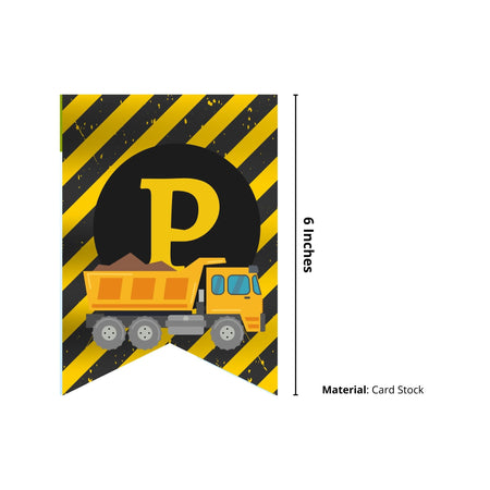 Happy Birthday Banner - Construction Theme