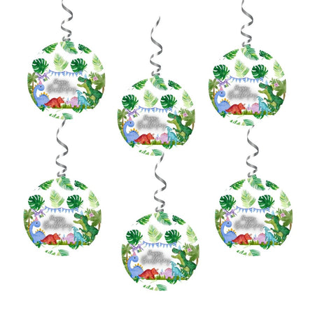Dinosaur Dangler/Wall Hanging Birthday Decoration – (6 Pieces)