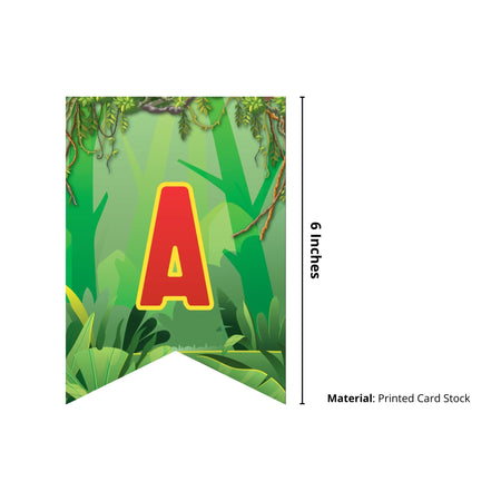 Donkey Kong Theme Happy Birthday Banner (6 Inches/250 GSM Cardstock/Mixcolour/13Pcs)