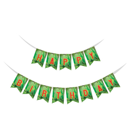 Donkey Kong Theme Happy Birthday Banner (6 Inches/250 GSM Cardstock/Mixcolour/13Pcs)
