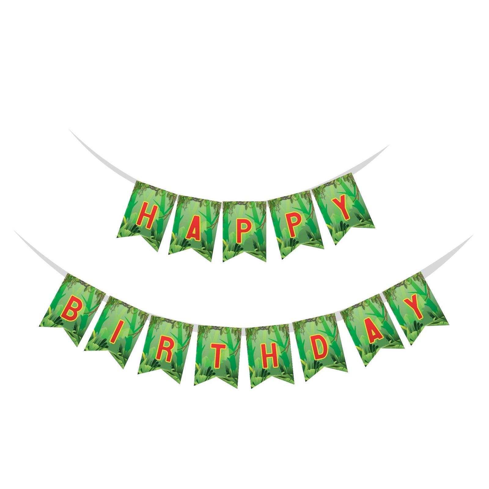 Donkey Kong Theme Happy Birthday Banner (6 Inches/250 GSM Cardstock/Mixcolour/13Pcs)