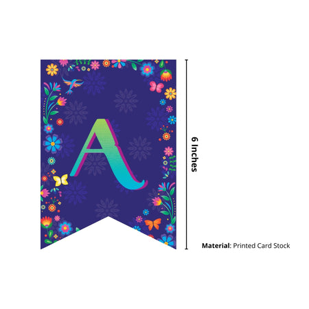 Encanto Theme Happy Birthday Banner (6 Inches/250 GSM Cardstock/Mixcolour/13Pcs)