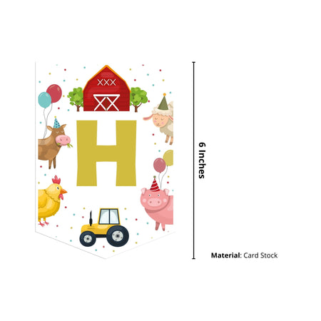 Farm Animals Happy Birthday Banner