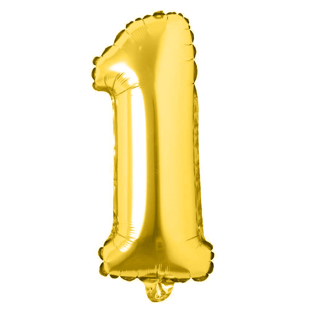 40 inches Number Foil Balloon Gold Number 1