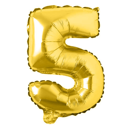 40 inches Number Foil Balloon Gold Number 5