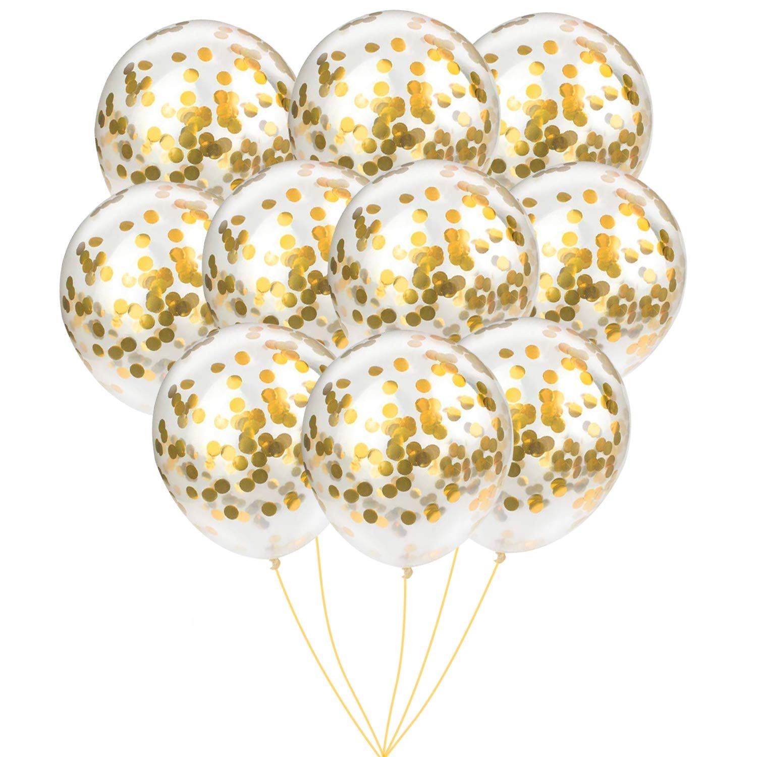 Gold Confetti Balloons - 12″ Balloons