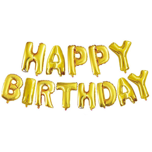 Load image into Gallery viewer, Happy Birthday 13 Letters Set Foil Balloon (Rainbow)
