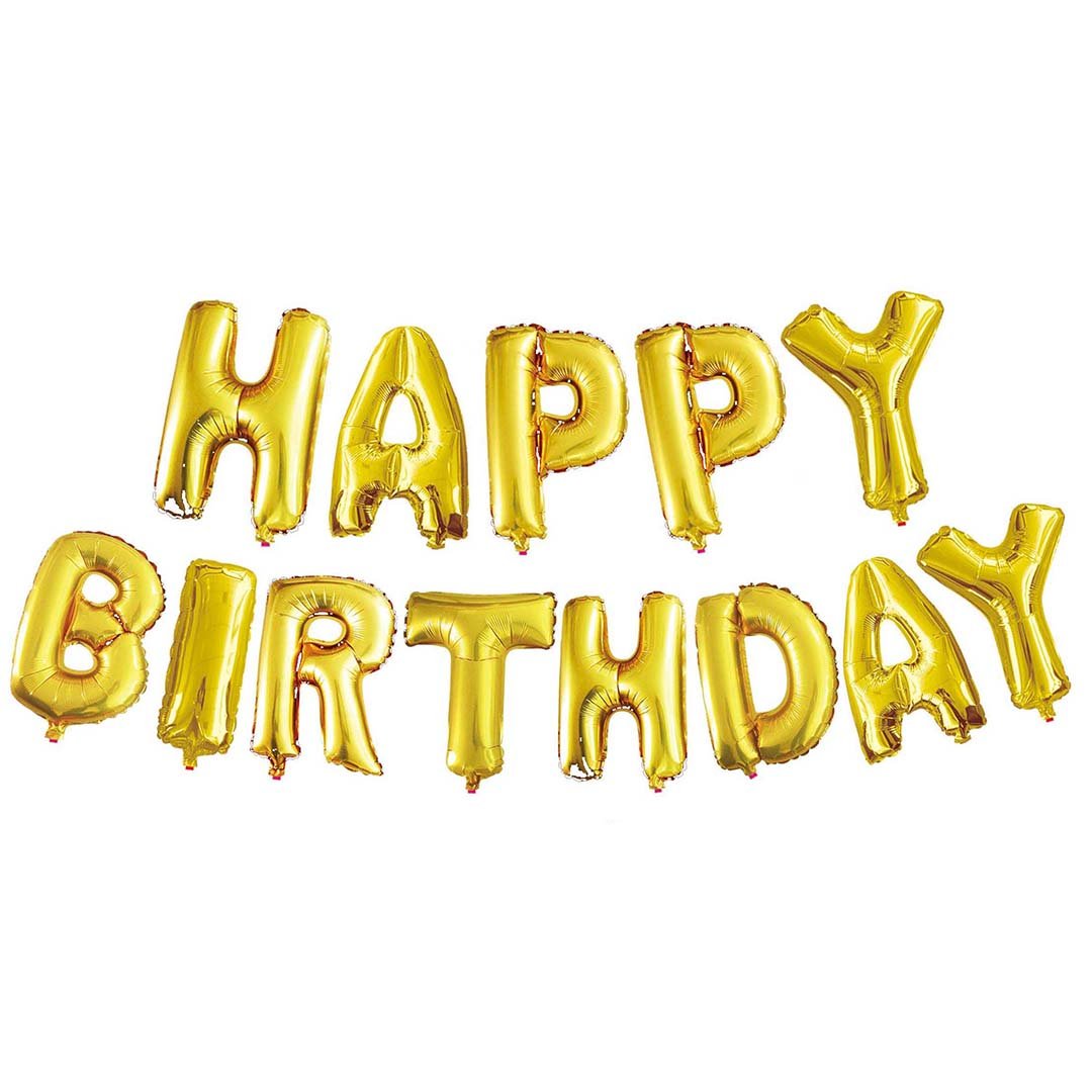 Happy Birthday 13 Letters Set Foil Balloon (Rainbow)
