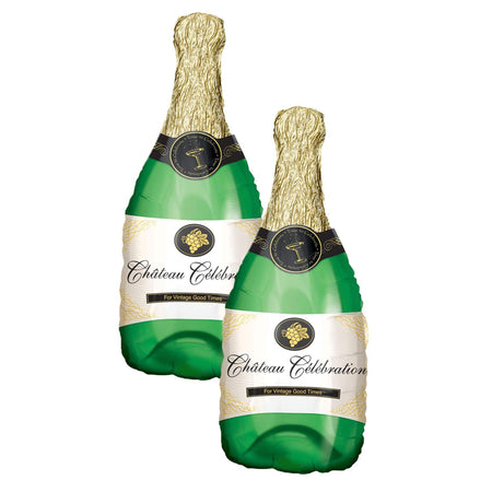 Champagne Bottle Green Foil Balloon for Bachelor’s, Birthdays &amp; Anniversaries Decorations